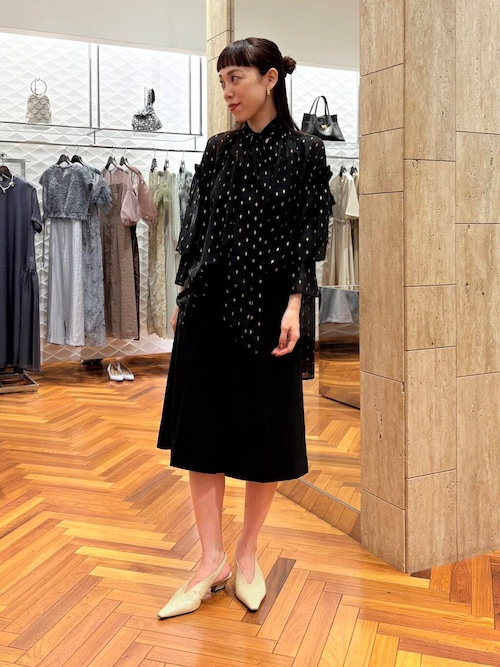 セール】ラメシアーギャザーボリュームブラウス（シャツ/ブラウス