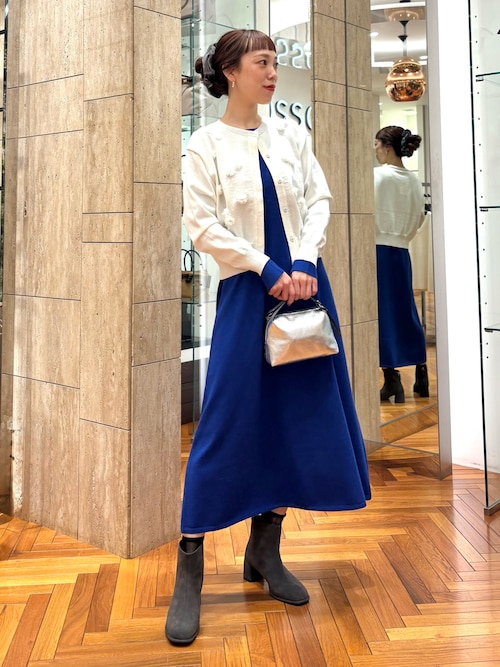 セール】ウォシャブルフレアシルエットニットワンピース（ワンピース