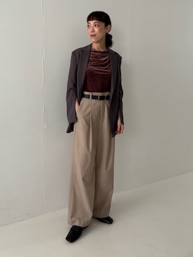 「アイテム（その他アウター）」を使った、ayaka kawaharadaさん（レディース・164cm）の秋コーディネート