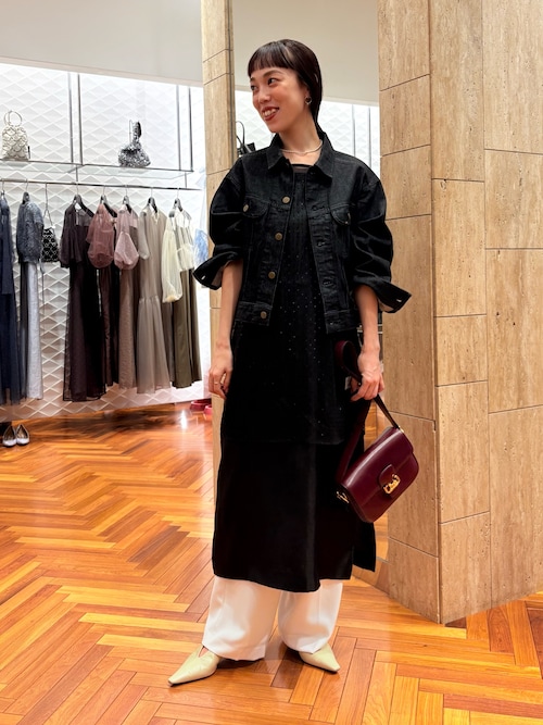 セール】シアー×ラインストーンレイヤードワンピース（ワンピース