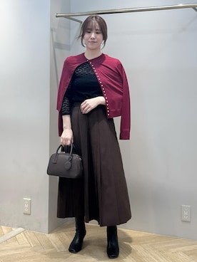 「ROPE'（ロペ）のアイテム」を使った、スタッフさん（レディース・162cm）の秋コーディネート