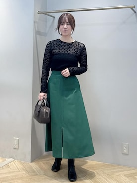「ROPE'（ロペ）のアイテム」を使った、スタッフさん（レディース・162cm）の秋コーディネート
