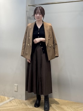 「ROPE'（ロペ）のアイテム」を使った、スタッフさん（レディース・162cm）の秋コーディネート