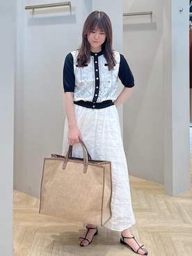 「アイテム（シャツ/ブラウス）」を使った、スタッフさん（レディース・162cm・40代）の夏コーディネート