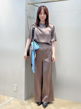 「ROPE'（ロペ）のアイテム」を使った、スタッフさん（レディース・162cm）の夏コーディネート