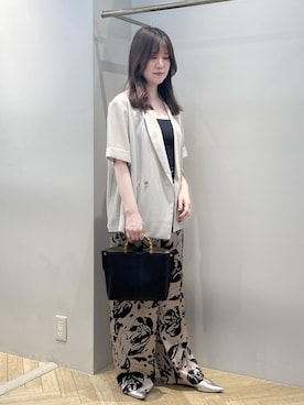 「ROPE'（ロペ）のアイテム」を使った、スタッフさん（レディース・162cm）の夏コーディネート
