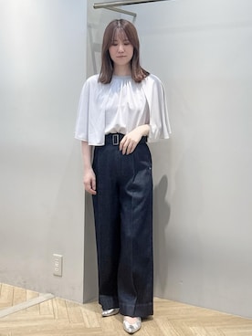 「ROPE'（ロペ）のアイテム」を使った、スタッフさん（レディース・162cm）の夏コーディネート