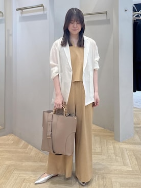 「ROPE'（ロペ）のアイテム（ジャケット/アウター）」を使った、スタッフさん（レディース・162cm）の春コーディネート