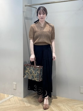 「ROPE'（ロペ）のアイテム」を使った、スタッフさん（レディース・162cm）の夏コーディネート