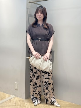 「ROPE'（ロペ）のアイテム」を使った、スタッフさん（レディース・162cm）の春コーディネート