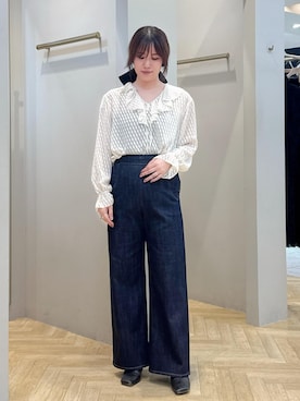 「デートコーデ」｜スタッフさん（レディース・162cm・40代）の秋コーディネート