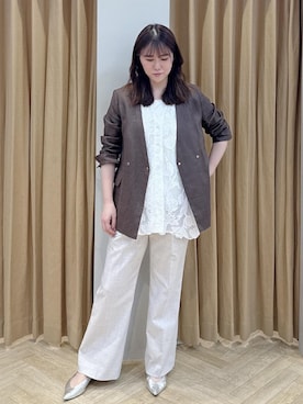 「ROPE'（ロペ）のアイテム」を使った、スタッフさん（レディース・162cm）の春コーディネート