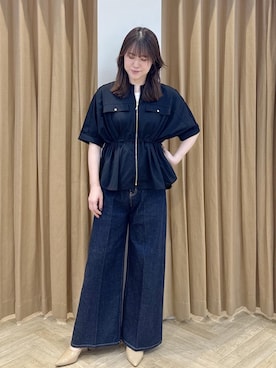 「ROPE'（ロペ）のアイテム」を使った、スタッフさん（レディース・162cm）の春コーディネート