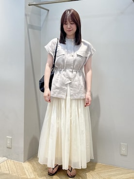 「ROPE'（ロペ）のアイテム」を使った、スタッフさん（レディース・162cm）の夏コーディネート