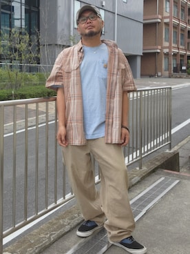 「Ray-Ban（レイバン）のアイテム」を使った、名不synchroniz(P.M.R)さん（メンズ・174cm）の春コーディネート