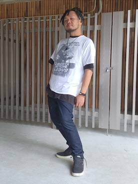 「GAP（ギャップ）のアイテム」を使った、名不synchroniz(P.M.R)さん（メンズ・174cm）の夏コーディネート