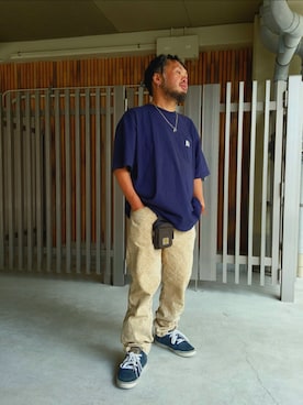 「VOX FOOTWEARのVOX Footwear/"VATO"/Darren Navarrette/SignatureModel/Indigo denim/size27.5（スニーカー、ブルー系）」を使った、名不synchroniz(P.M.R)さん（メンズ・174cm）の夏コーディネート