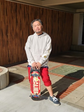 「VOX FOOTWEARのvato/Darren Navarrette/Signature Model/Indigo Denim/27.5(US 9.5)（スニーカー、ブルー系）」を使った、名不synchroniz(P.M.R)さん（メンズ・174cm）の春コーディネート