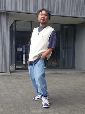POLO RALPH LAURENのベスト（ホワイト系）を使ったメンズ人気
