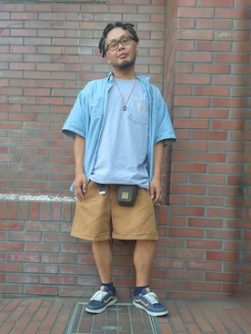 「VANS（バンズ）のVANS/バンズ/CANORA V2940 CORK/デニム&コルク 27.5cm（スニーカー、ブルー系）」を使った、名不synchroniz(P.M.R)さん（メンズ・174cm）の春コーディネート
