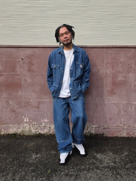 「アイテム（カバーオール）」を使った、名不synchroniz(P.M.R)さん（メンズ・174cm）の秋コーディネート