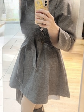 「アイテム（ノーカラーコート）」を使った、naopfさん（レディース・161cm）の春コーディネート