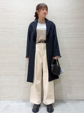 「アイテム（チャーム、グレー系）」を使った、Machaさん（レディース・165cm）の冬コーディネート
