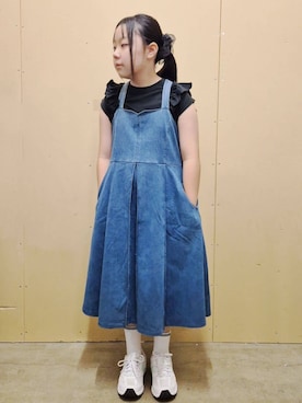 「アイテム（ワンピース）」を使った、ひさえさん（キッズ・139cm）の秋コーディネート