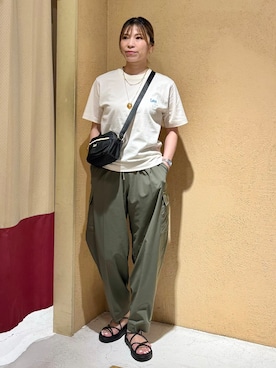 「Lee（リー）のアイテム（ショルダーバッグ）」を使った、さち。さん（レディース・166cm）の夏コーディネート