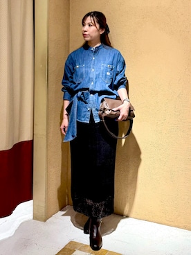 「Lee（リー）のアイテム（トップス）」を使った、さち。さん（レディース・166cm）の秋コーディネート