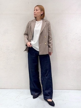 「SOMETHING（サムシング）のアイテム」を使った、さち。さん（レディース・165cm）の秋コーディネート