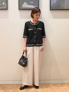 「SHOO・LA・RUE（シューラルー）のアイテム（その他パンツ）」を使った、mayu616momoさん（レディース・157cm）の夏コーディネート