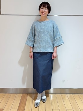 「UNTITLED（アンタイトル）のアイテム」を使った、あやさん（レディース・154cm）の冬コーディネート