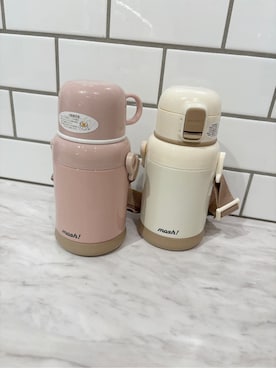 「212 KITCHEN STORE（トゥワントゥキッチンストア）のキッズボトル 600ml ミルク ＜mosh! モッシュ＞（水筒、その他）」を使った、ayaさん（レディース）の春コーディネート