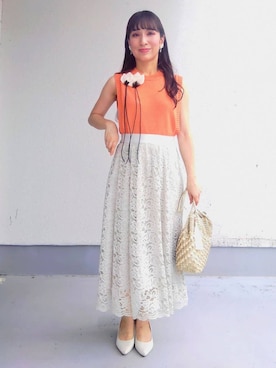 「Sunauna（スーナウーナ）のアイテム」を使った、keinaさん（レディース・160cm）の夏コーディネート
