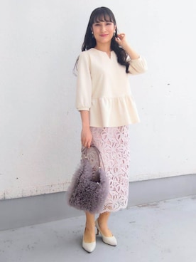 「Sunauna（スーナウーナ）のアイテム」を使った、keinaさん（レディース・160cm）の春コーディネート