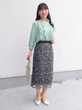 「Sunauna（スーナウーナ）のアイテム」を使った、keinaさん（レディース・160cm）の春コーディネート