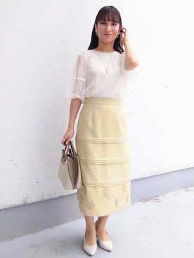 「Sunauna（スーナウーナ）のアイテム」を使った、keinaさん（レディース・160cm）の春コーディネート