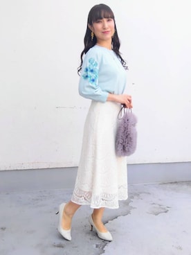 「Sunauna（スーナウーナ）のアイテム」を使った、keinaさん（レディース・160cm）の春コーディネート