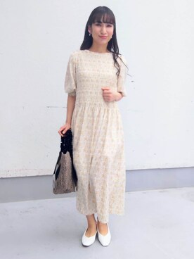 「Sunauna（スーナウーナ）のアイテム」を使った、keinaさん（レディース・160cm）の春コーディネート