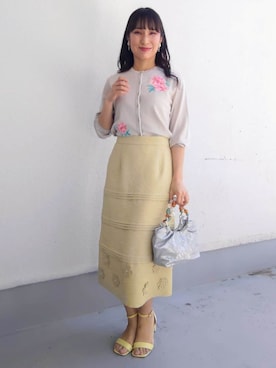 「Sunauna（スーナウーナ）のアイテム」を使った、keinaさん（レディース・160cm）の春コーディネート