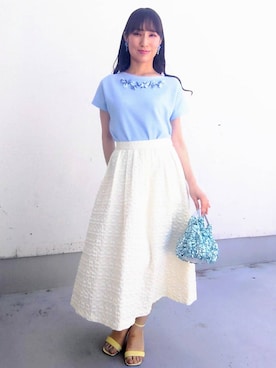 「Sunauna（スーナウーナ）のアイテム」を使った、keinaさん（レディース・160cm）の春コーディネート