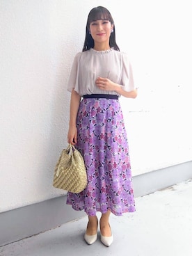 「Sunauna（スーナウーナ）のアイテム」を使った、keinaさん（レディース・160cm）の春コーディネート