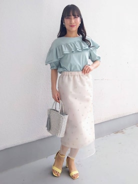 「Sunauna（スーナウーナ）のアイテム」を使った、keinaさん（レディース・160cm）の春コーディネート