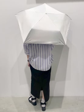 「アイテム（長傘、ホワイト系）」を使った、ＷＡさん（レディース・152cm）の春コーディネート