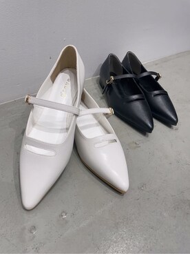 「アイテム（その他シューズ、ホワイト系）」を使った、ＷＡさん（レディース・152cm）の春コーディネート