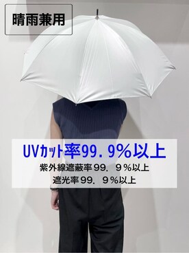 「アイテム（長傘、ホワイト系）」を使った、ＷＡさん（レディース・152cm）の夏コーディネート