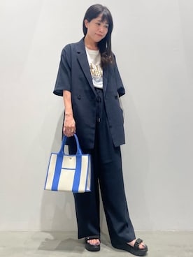 「Lee（リー）のアイテム（Tシャツ/カットソー）」を使った、ＷＡさん（レディース・152cm）の夏コーディネート