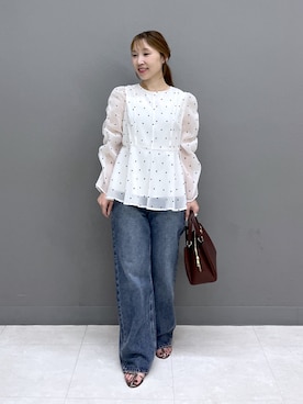 「NATURAL BEAUTY BASIC（ナチュラルビューティーベーシック）のアイテム」を使った、naho0202さん（レディース・154cm）の夏コーディネート