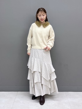 「アイテム（スカート）」を使った、naho0202さん（レディース・154cm）の秋コーディネート